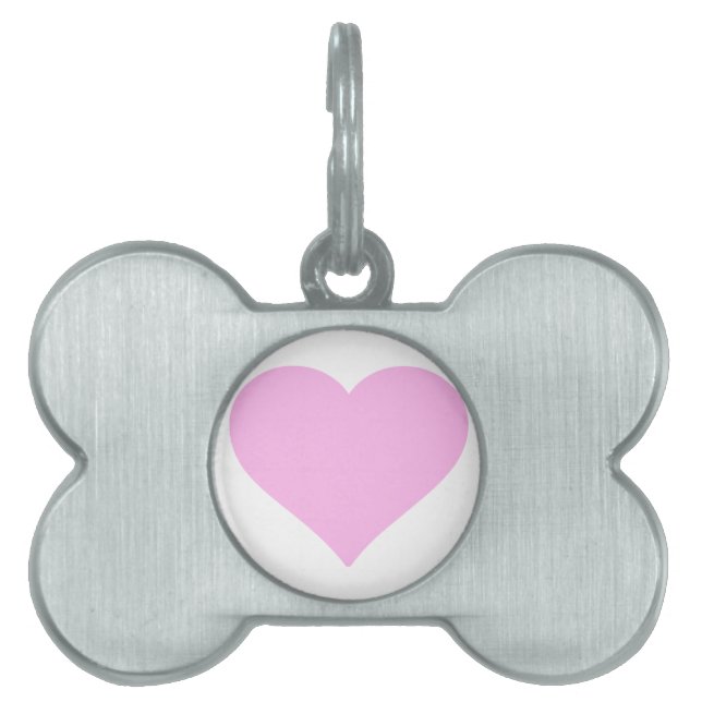 Pink Hearts,Unconditional Love_ Pet Name Tag (Front)