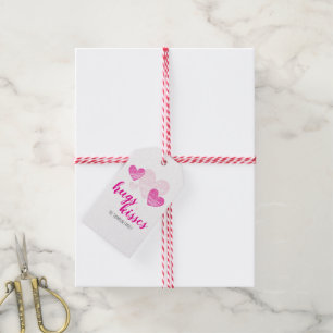 Pink Hearts Valentine's Day Gift Tags