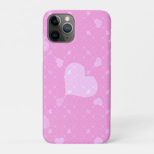 Pink Hearts with Love iPhone 11 Pro Case