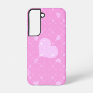 Pink Hearts with Love Samsung Galaxy Case
