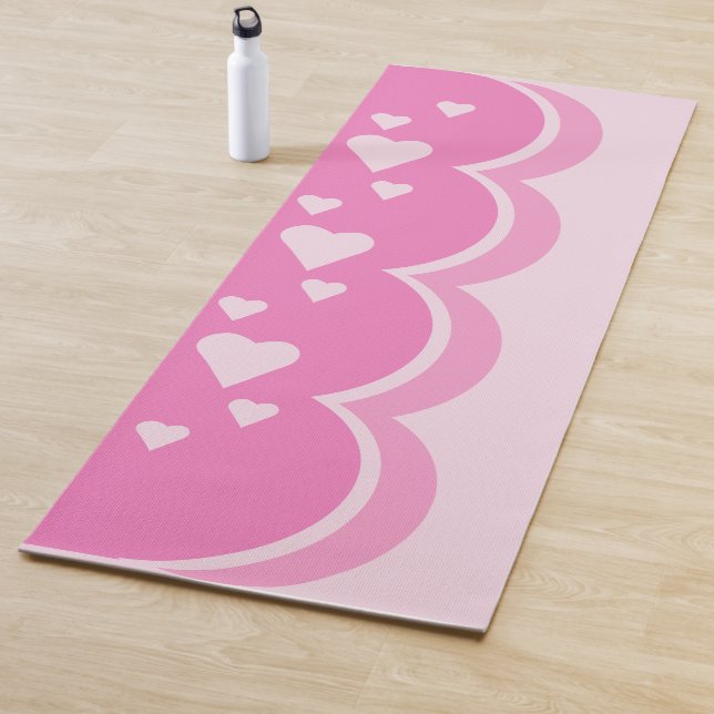 Pink Hearts Yoga Mat (In Situ)