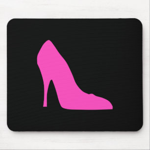 Pink Heel on Black Mouse Pad