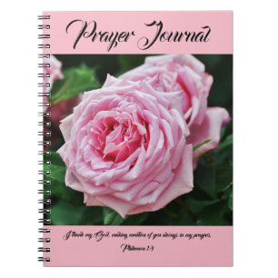 Pink Heirloom Rose Prayer Journal