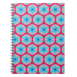 Pink Hexagon Pattern Notebook
