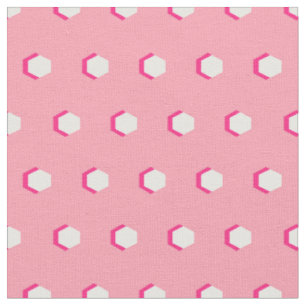 Pink Hexagon Print Fabric