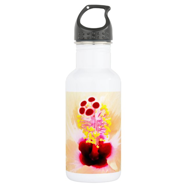 Pink Hibiscus 532 Ml Water Bottle (Front)