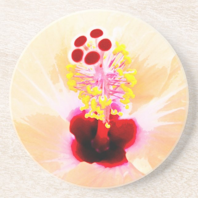 Pink Hibiscus Coaster (Front)