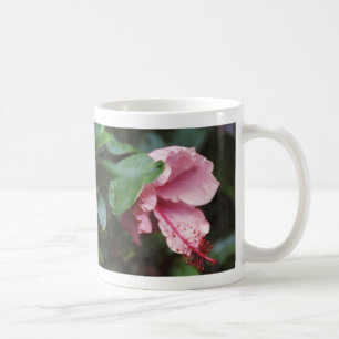 pink hibiscus coffee mug