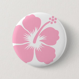 Pink hibiscus F 6 Cm Round Badge
