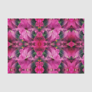 Pink Hibiscus Flower Abstract Art Tissue Paper
