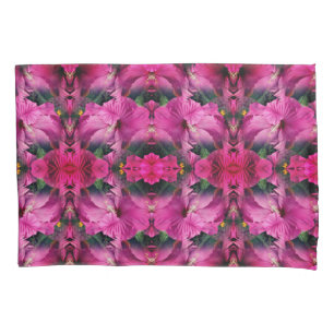 Pink Hibiscus Flower Abstract   Pillowcase
