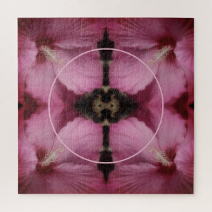 Pink Hibiscus Flower Create Your Own Photo Jigsaw Puzzle