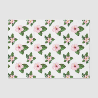 Pink Hibiscus Flowers (Design 41 Pink Series) Tissue Paper