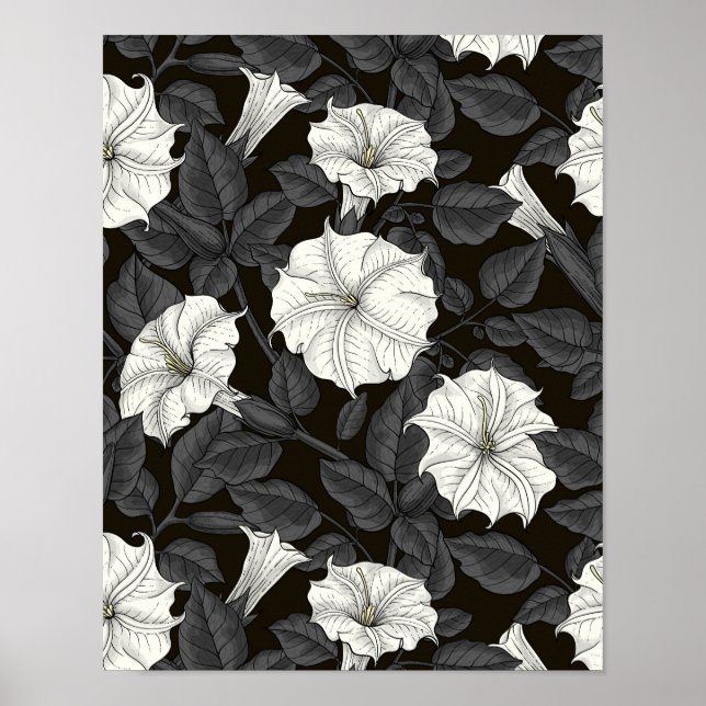 Pink hibiscus flowers poster (Front)