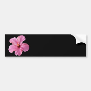 Pink Hibiscus Hawaii Flower Customised Template Bumper Sticker