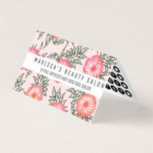 Pink Hibiscus Hawaiian Flower Pattern Business Card