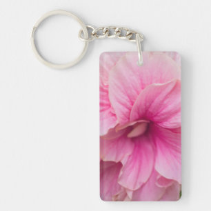 Pink Hibiscus Key Ring