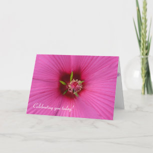 Pink Hibiscus Macro Card