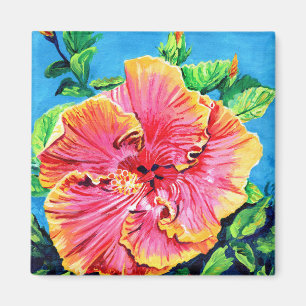 Pink Hibiscus Magnet