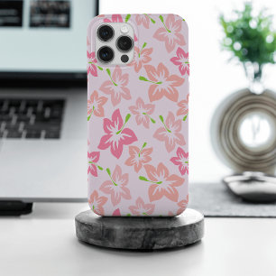 Pink Hibiscus, Pink Flowers, Pattern Of Flowers iPhone 15 Pro Max Case