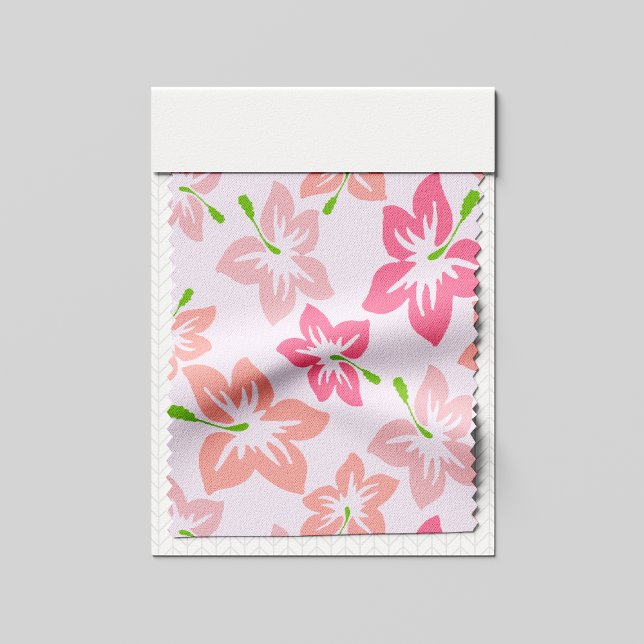Pink Hibiscus, Pink Flowers, Pattern Of Flowers Fabric (Creator Uploaded)