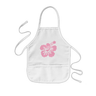 pink hibiscus Q Kids Apron