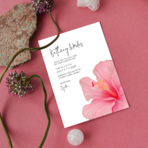 Pink Hibiscus • Tropical Bloom • Destination Invitation