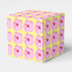 Pink Hibiscus Tropical Flower Favour Box