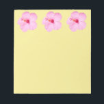 Pink Hibiscus Tropical Flower Notepad<br><div class="desc">Here's a bright,  tropical flower from the islands - a pink hibiscus. This picture comes from the Bahamas.  Check out our store for more beautiful and colourful tropical flowers.  This picture is also featured as the widescreen wallpaper "Pink Hibiscus" from MleWallpapers.com.</div>