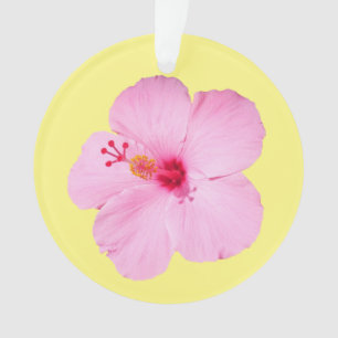 Pink Hibiscus Tropical Flower Ornament