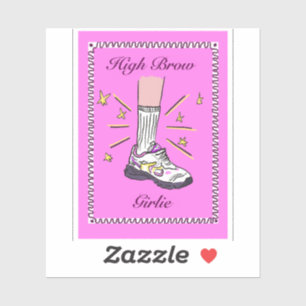 Pink High Brow Girlie Vinyl Sticker