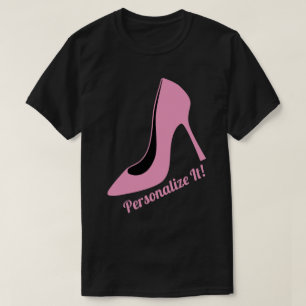 Pink High Heel Shoe Retro T-Shirt