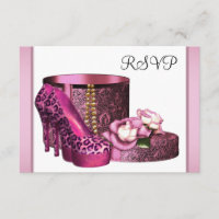 Pink High Heel Shoes Womans Leopard 50th Birthday