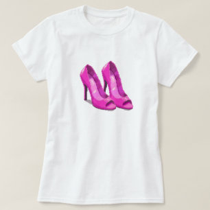 Pink High Heels 64-Bit Pixel Art Style T-Shirt