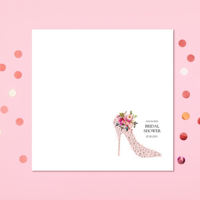 Pink High Heels Bridal Shower Napkin (Creator Uploaded)