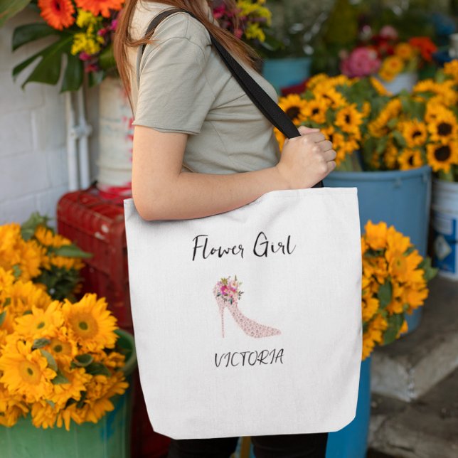 Pink High Heels Bridal Shower Tote Bags (Creator Uploaded)