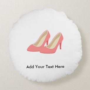 Pink High Heels - Elegant 1950s Girly Pumps Round Cushion
