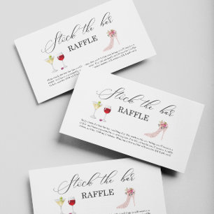 Pink High Heels Stock the bar Bridal Shower  Enclosure Card