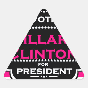 pink hillary clinton triangle sticker