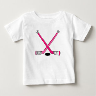 Pink Hockey Baby T-Shirt