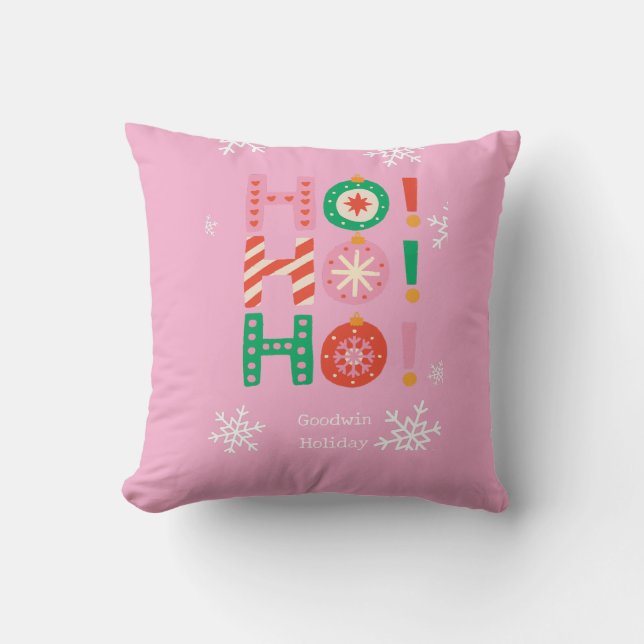 Pink Holiday Cushion (Front)