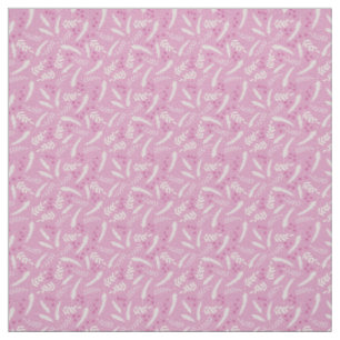 Pink Holiday Pine with Winter Berries Fabric