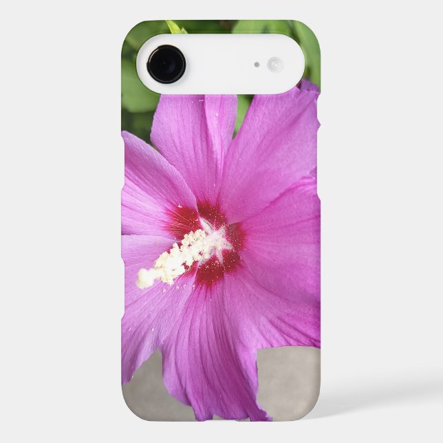Pink Hollyhock Flower iPhone 17 Air Case (Back)