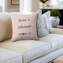 Pink Home is wherever Mum is Heart Christmas Gift