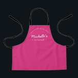 Pink Homemade with Love Custom Kitchen Apron<br><div class="desc">Let's get baking. Customise the Name on this personalised apron. Seen here in red with white typography in a stylish treatment. Encourage the sweet baker in your life, a small business bakery owner with a special gift. Perfect for baking those yummy goodies, treats, cakes, cookies and more. Featuring the words...</div>