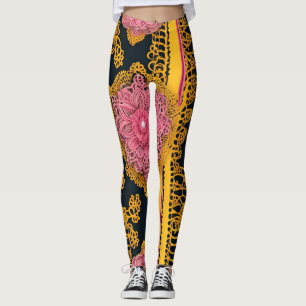 Pink Honey AI art  Leggings