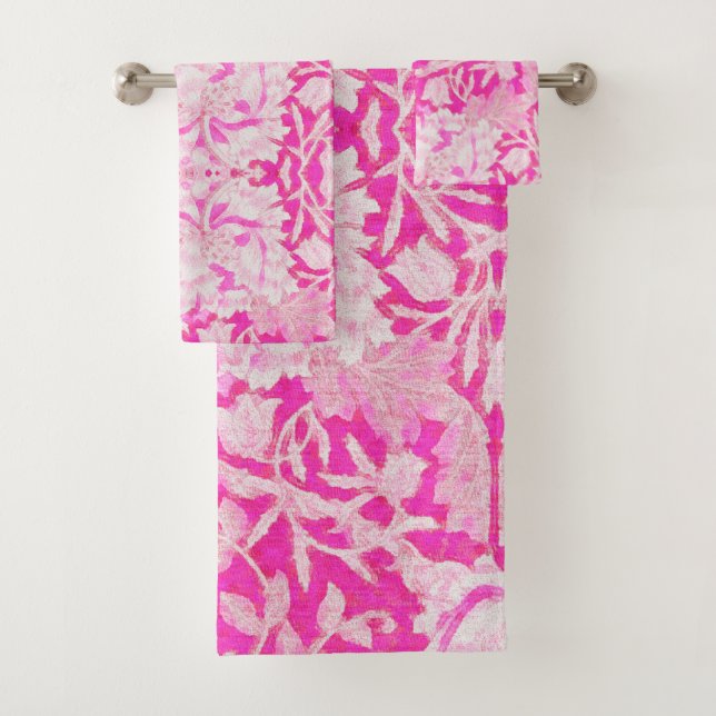 Pink Honeysuckle  Bath Towel Set (Insitu)