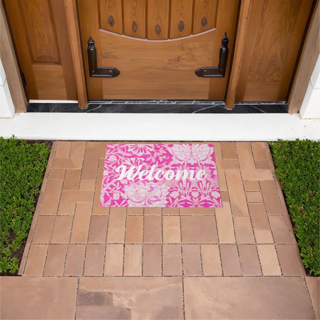 Pink Honeysuckle Welcome  Doormat (Outdoor)