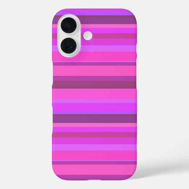Pink horizontal stripes Case-Mate iPhone case (Back)