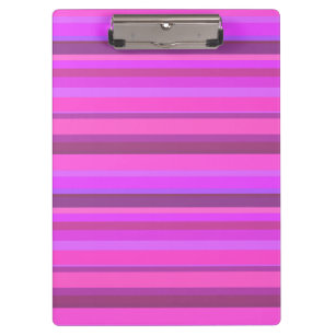 Pink horizontal stripes clipboard